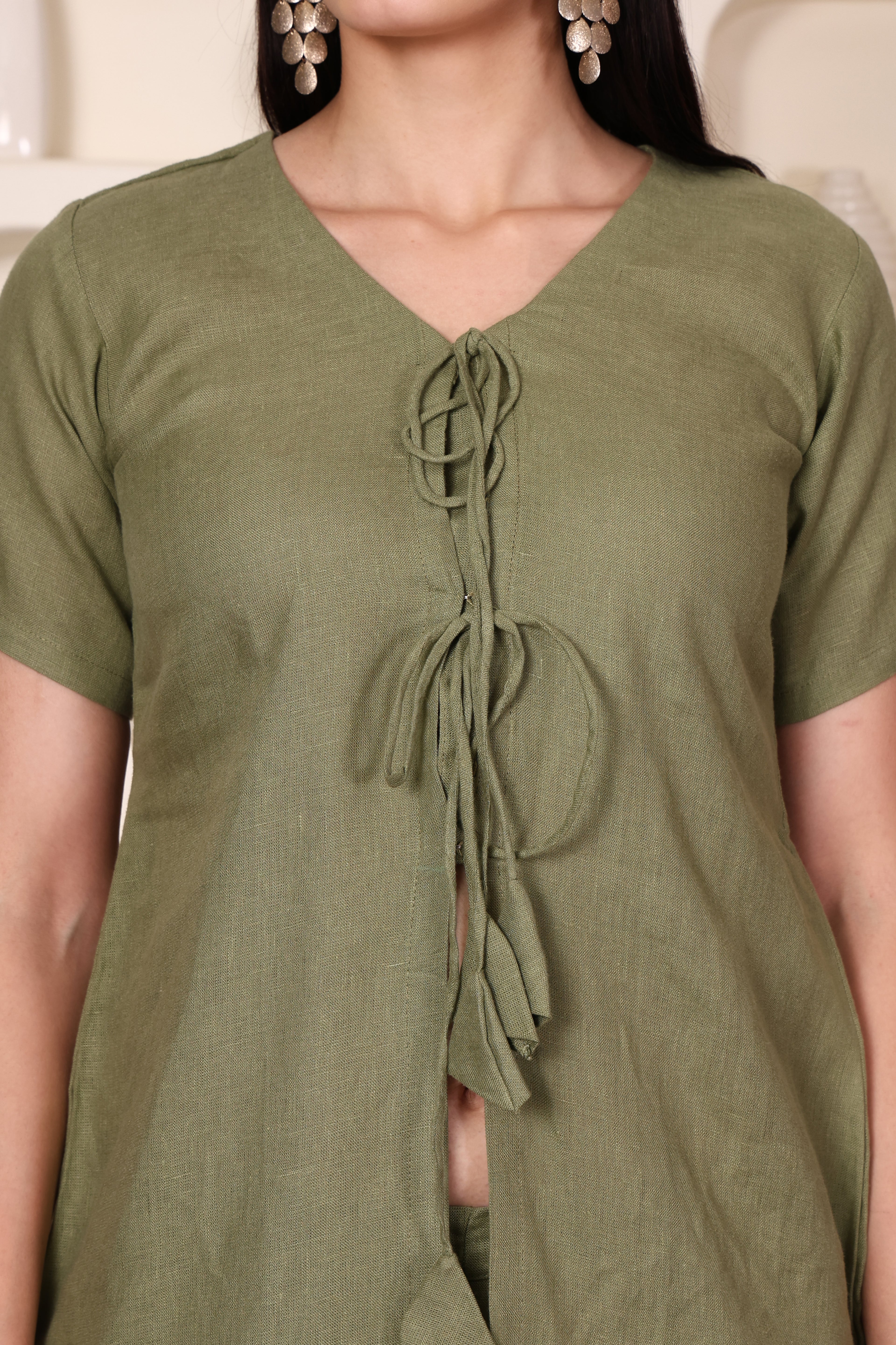 Olive Muse Linen Co-ord Set