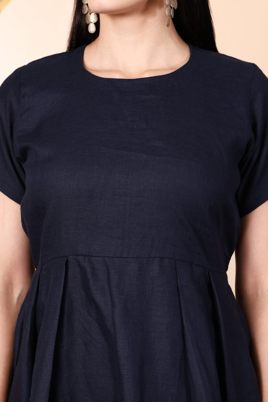 Sapphire blue Linen Dress
