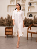 Vanilla Cloud Shirt Dress
