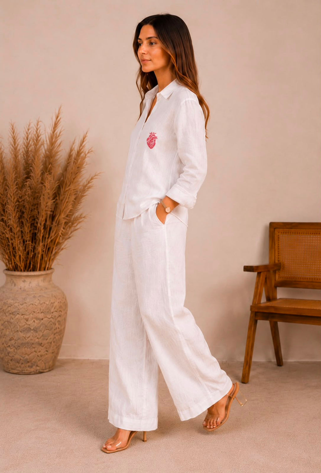 Pure linen Surgical Heart Shirt