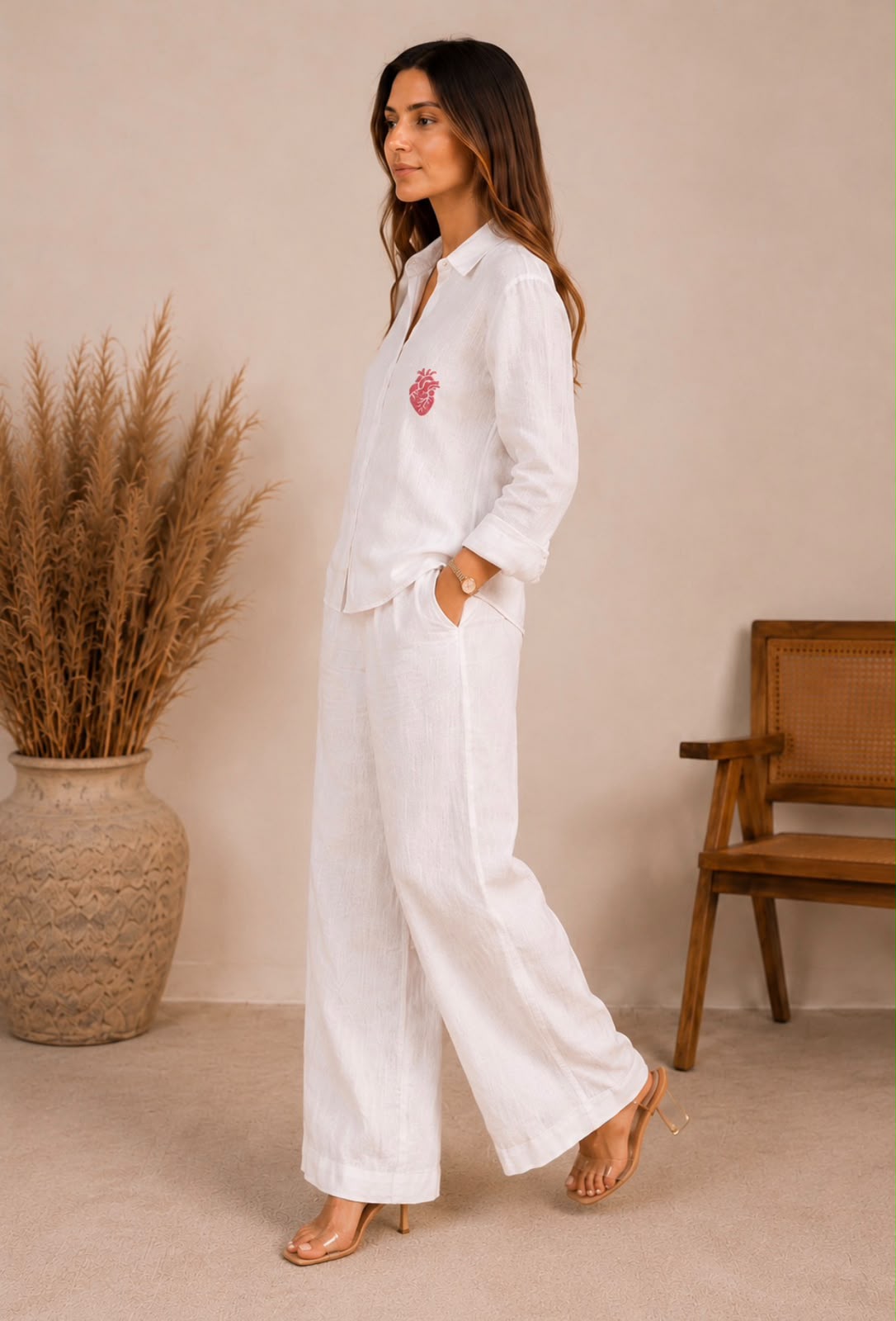 Pure linen Surgical Heart Shirt