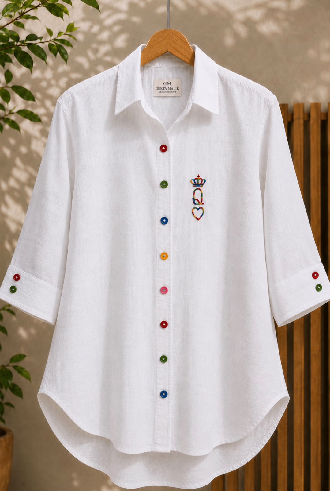 Queen of Hearts Linen Shirt