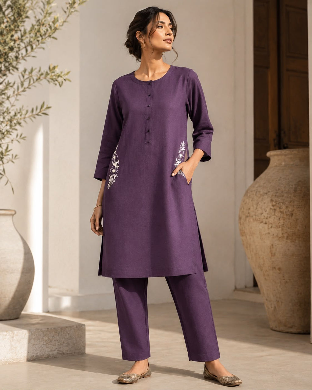 Violet Garden Linen Set