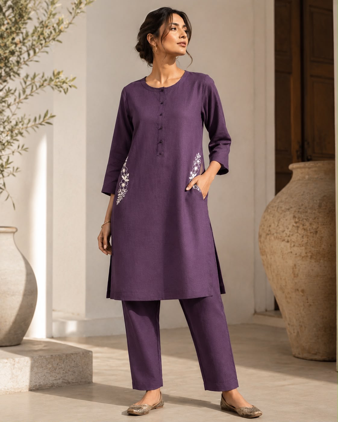 Violet Garden Linen Set